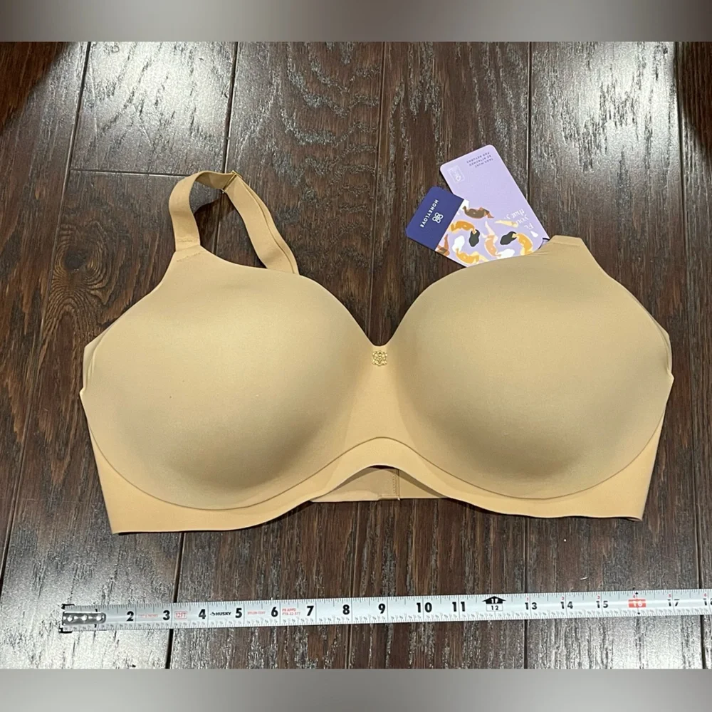 HONEYLOVE CROSSOVER WIRELESS BRA SAND NEW PLUS SIZE 40DD